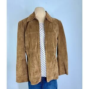 Vintage Anne Klein brown suede Women’s brown leather jacket ,  size M